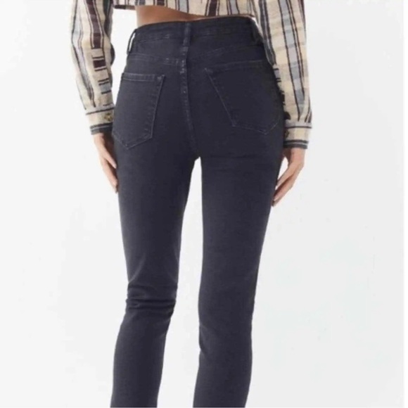 💙 BDG Urban outfitters black Denim girlfriend high rise jeans Size 24 - Picture 6 of 10